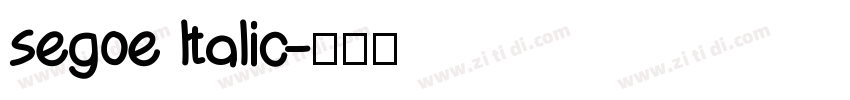 segoe ltalic字体转换